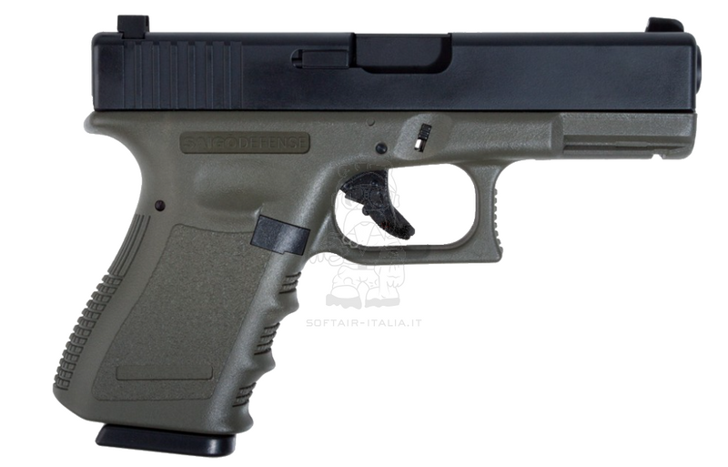 G19 - MK4 Dual Color OD GBB Gas Blow Back Airsoft Pistol by KJW > Saigo Defence