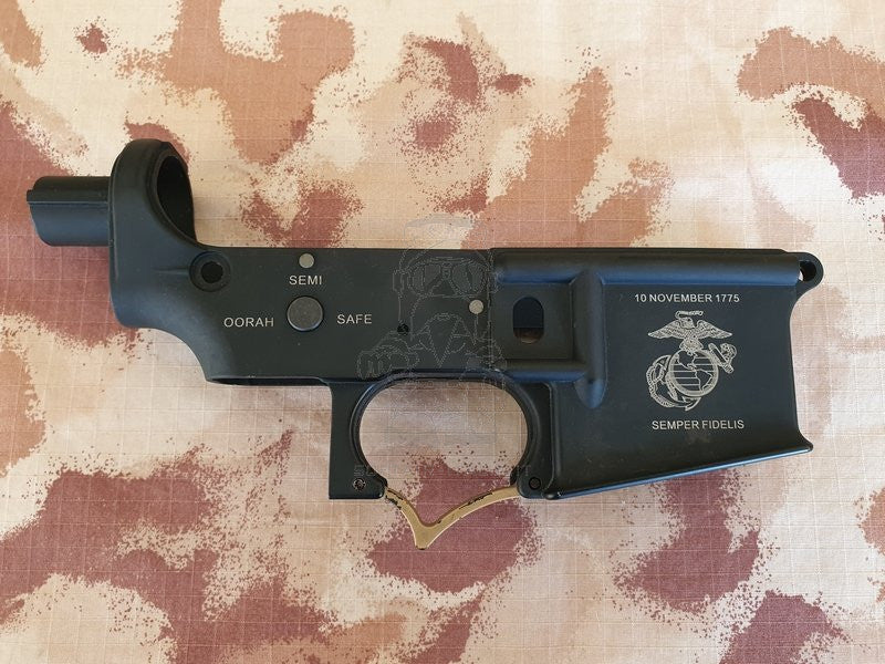 G&P M4 - AR14 USMC Marine Bulldogs Semper Fidelis Metal Low Receiver Full Metal by G&P