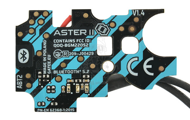 Gate ASTER II Bluetooth® Expert HPA Compatible  V2 Rear Wired + Quantum Trgigger Cavetteria Posteriore by Gate