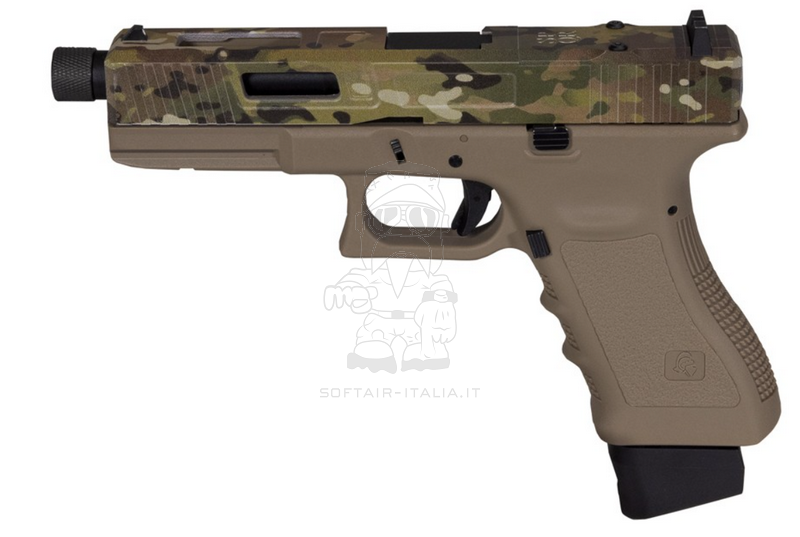 Gladius Magna III Co2 GBB G17 Type RMR Dual Color Mc Multicam - Desert Tan Dark Earth Metal Slide by Secutor Arms