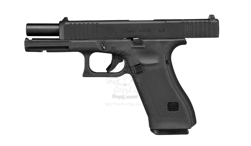 GLOCK 17 Gen 5 Cerakote Metal Slide &  MOS  Modular Optik System GBB Airsoft Pistol by GHK > Umarex