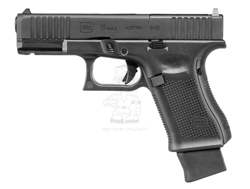GLOCK 19 Gen 5 Metal Cerakote Slide &  MOS Modular Optik System Co2 GBB Airsoft Pistol by SRC > Umarex