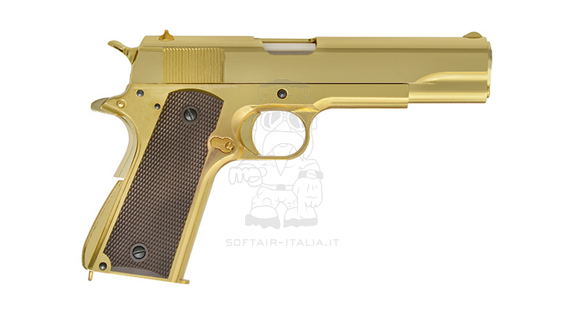 Golden Eagle 1911 Gold Version GBB Full Metal Airsoft Pistol Replica by Golden Eagle