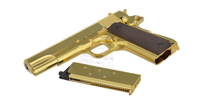 Golden Eagle 1911 Gold Version GBB Full Metal Airsoft Pistol Replica by Golden Eagle