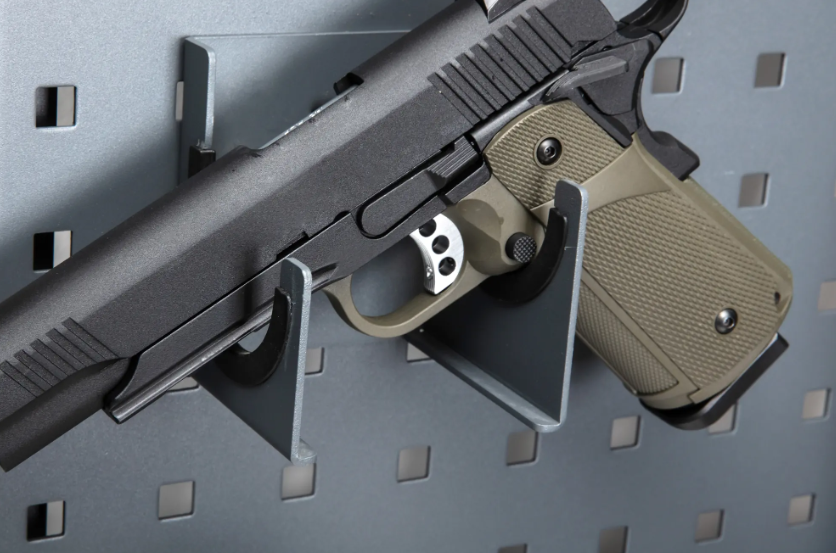 Porta Pistole Acrilico Trasparente - Rastrelliera 2 Pezzi Per Collezione - Foto 4