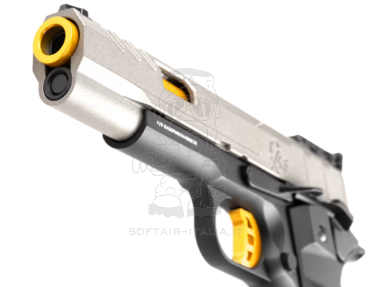 GX45 Mk.V Grey - Gold Version Full Metal GBB Gas BlowBack Airsoft Pistol GAS-GPM-MKV-ABB-ECM by G&G