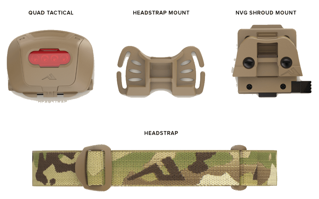 Princeton Tech Head - Helmet Light Quad Tactical MPLS MC Multicam by Princeton Tech