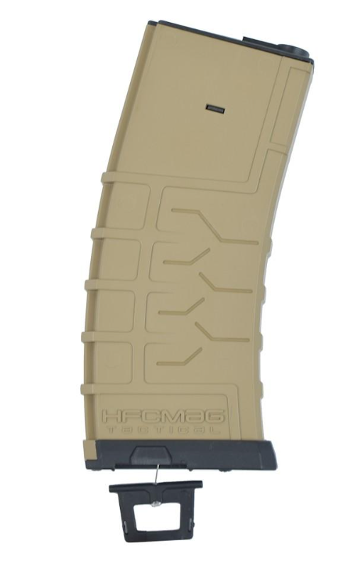 HFC M4 Tactical SE- ONE DE Dark Earth Desert Tan AEG w. 300bb Flash Hi Cap Magazine by HFC