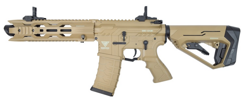 HFC M4 Tactical SE- ONE DE Dark Earth Desert Tan AEG w. 300bb Flash Hi Cap Magazine by HFC