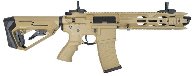 HFC M4 Tactical SE- ONE DE Dark Earth Desert Tan AEG w. 300bb Flash Hi Cap Magazine by HFC