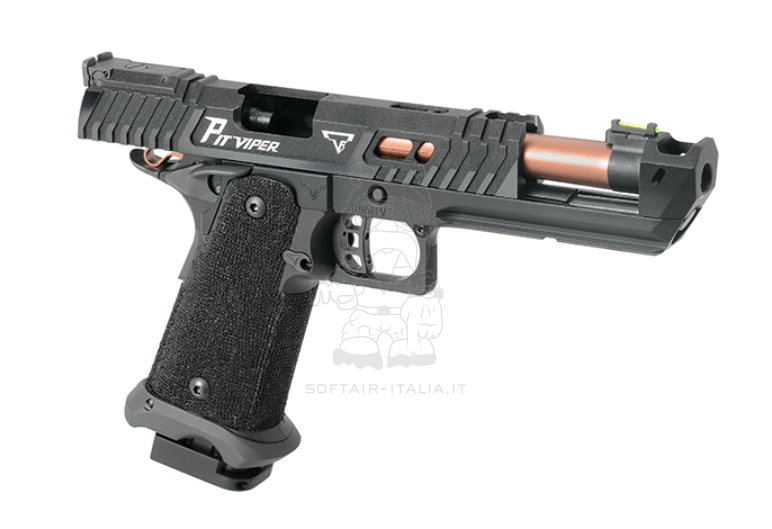 JW4 John Wick 4 Taran Tactical Innovations Black Pit Viper Upgraded Version GBB Gas Blow Back Airsoft Pistol by Jag Arms