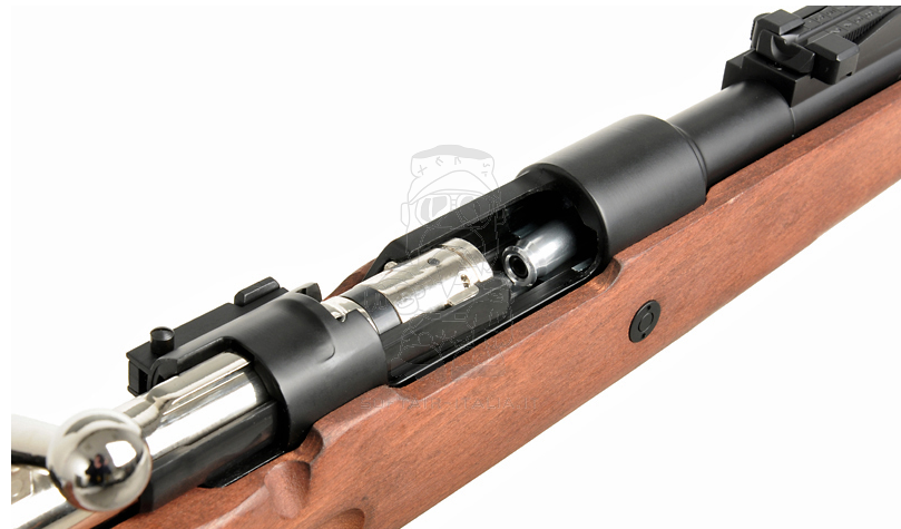 K98 WWII KAR98K Mauser Karabiner Abs Wood Type Stock Shells Ejecting Spring Power by Double Bell