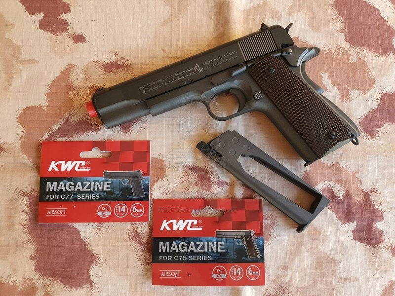 KWC - Cybergun 1911 Co2 Magazine 14bb Grey Version All 1911 Co2 Models KWC - Cybergun Compatible by KWC