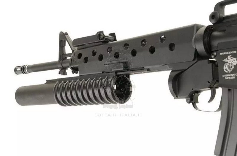 M16A3 w.M203 Grenade Launcher Kestrel™ ETU SA-G02 ONE™ Rifle AEG by Specna Arms