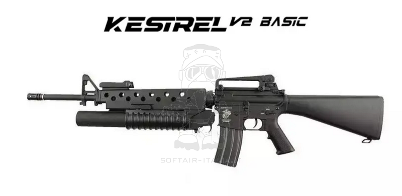 M16A3 w.M203 Grenade Launcher Kestrel™ ETU SA-G02 ONE™ Rifle AEG by Specna Arms