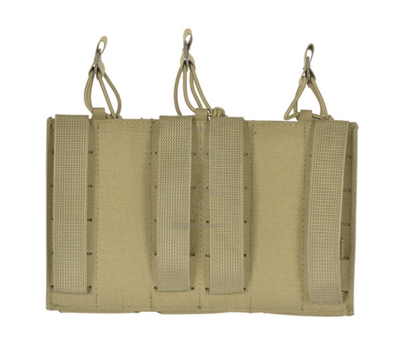 M4 - AR15 - AK 3 x Magazines MOLLE Pouch Laser Cut Desert Coyote Tan by 8Fields
