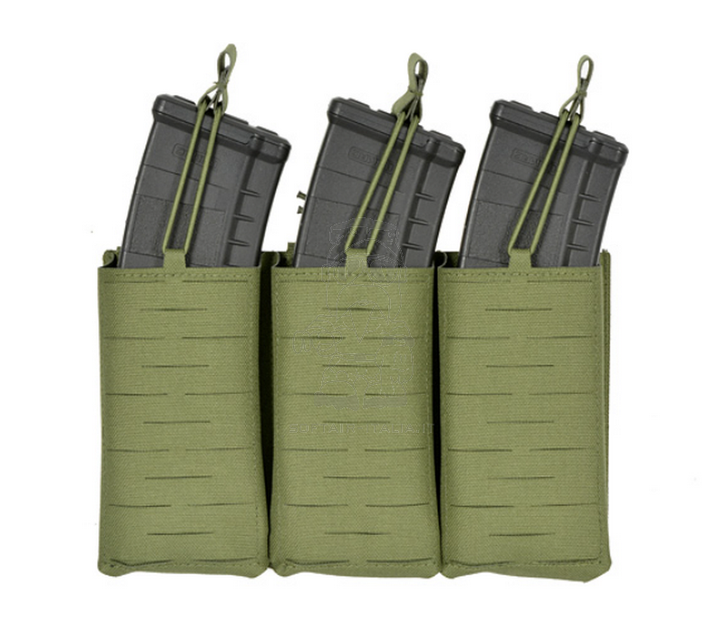 M4 - AR15 - AK 3 x Magazines MOLLE Pouch Laser Cut OD by 8Fields