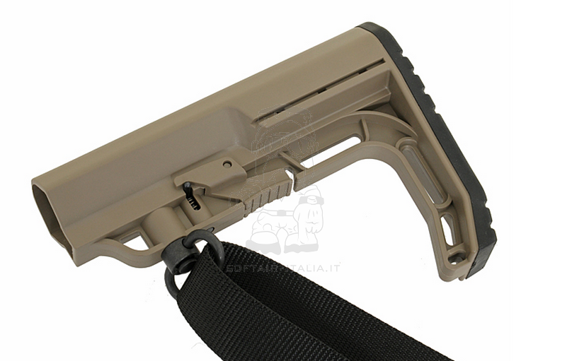 M4 - AR15 MFT Type Minimalist Tan Retractable Stock by Big Dragon