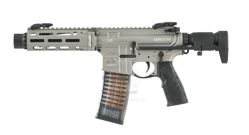 M4 PDW DDM4 CQB 7" Daniel Defense MFR XL Handguard M-LOK System GBBR EGM Grey Version by Cyma CGS