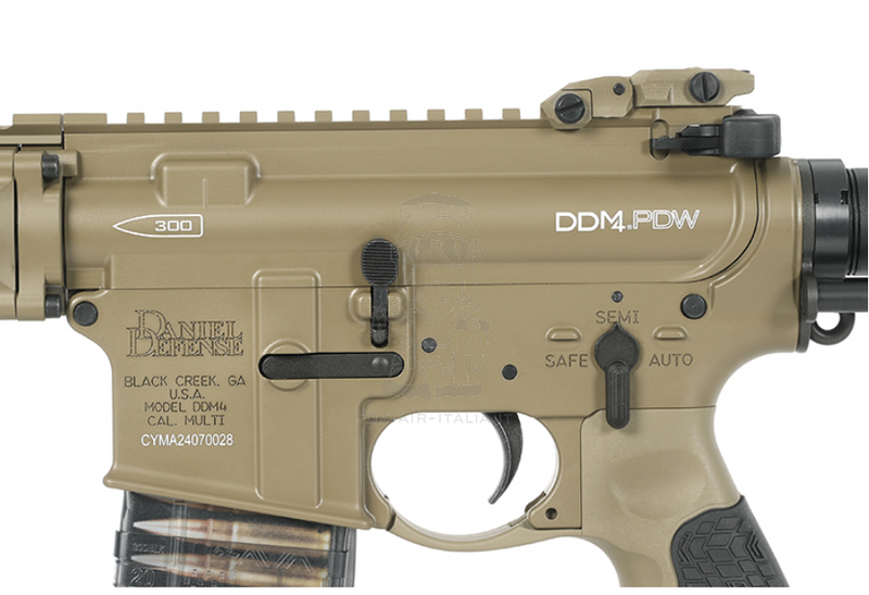 M4 PDW DDM4 CQB 7" Daniel Defense MFR XL Handguard M-LOK System GBBR EGM Tan Version by Cyma CGS
