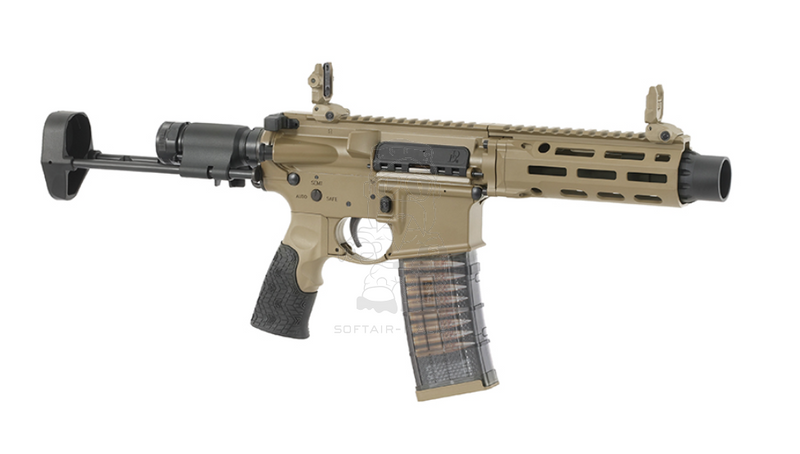 M4 PDW DDM4 CQB 7" Daniel Defense MFR XL Handguard M-LOK System GBBR EGM Tan Version by Cyma CGS