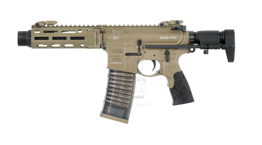 M4 PDW DDM4 CQB 7" Daniel Defense MFR XL Handguard M-LOK System GBBR EGM Tan Version by Cyma CGS