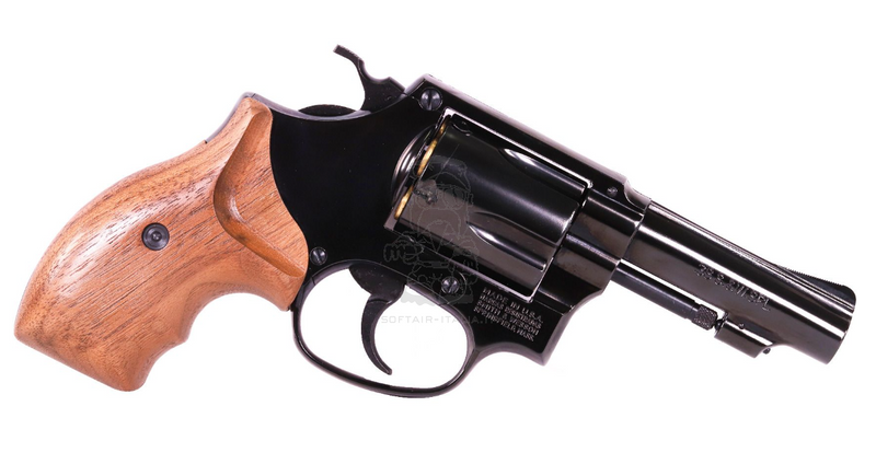 Marushin S&W M36 .38Special 3" J Frame Wooden Grips Gas Airsoft Pistol by Marushin