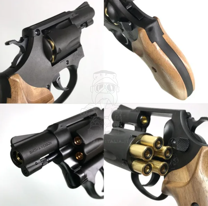 Marushin S&W M36 .38Special 3" J Frame Wooden Grips Gas Airsoft Pistol by Marushin