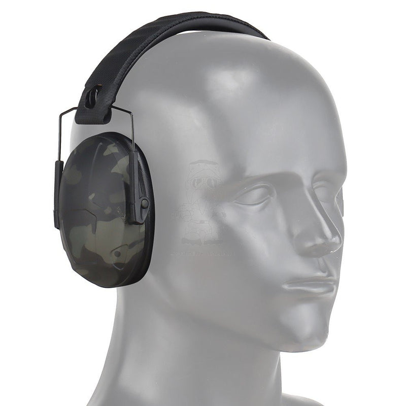 MC BLack Multicam Black Passive Noise Reduction Head Set Cuffie con Riduzione Passiva del Rumore by WoSport