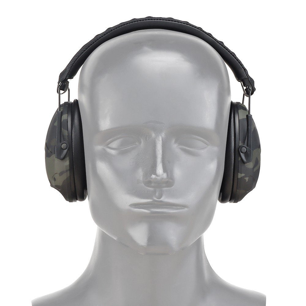MC BLack Multicam Black Passive Noise Reduction Head Set Cuffie con Riduzione Passiva del Rumore by WoSport