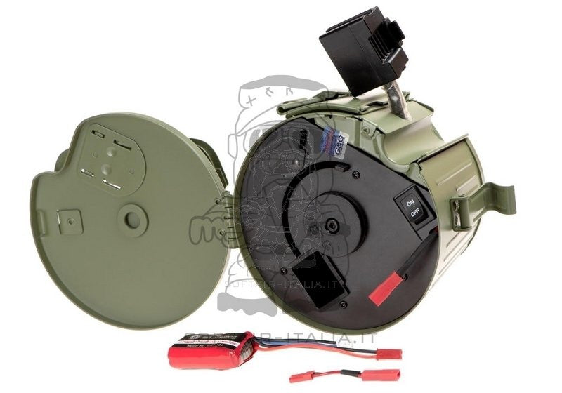 MG42 G&G GMG42 1700bb OD Green Electric Drum Magazine for GMG42 w. Battery by G&G