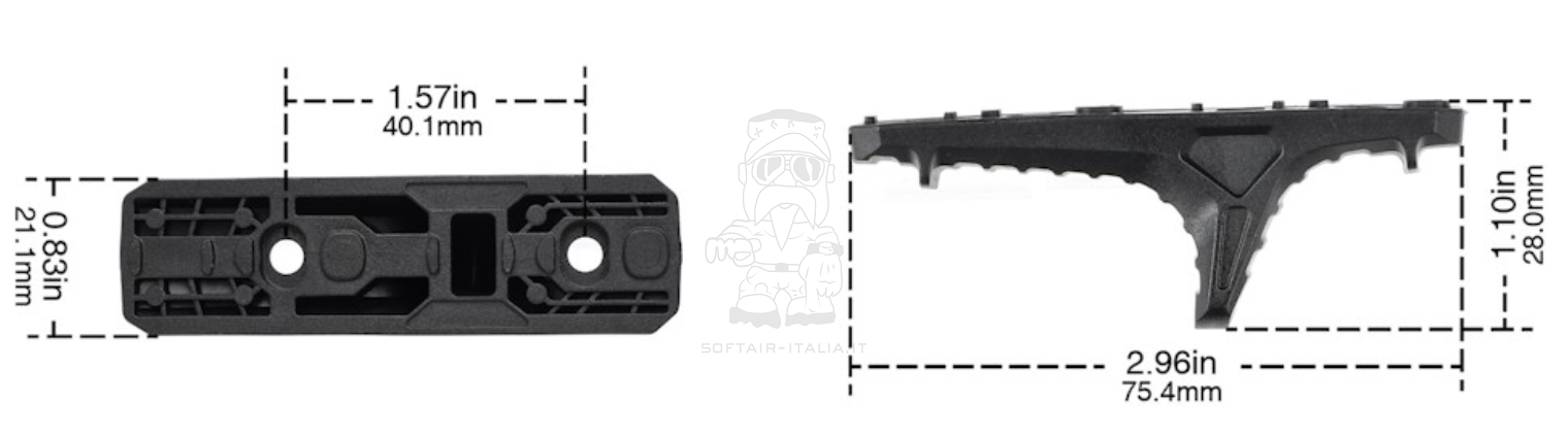 MLOK HandStop Low Profile Black Version by MP