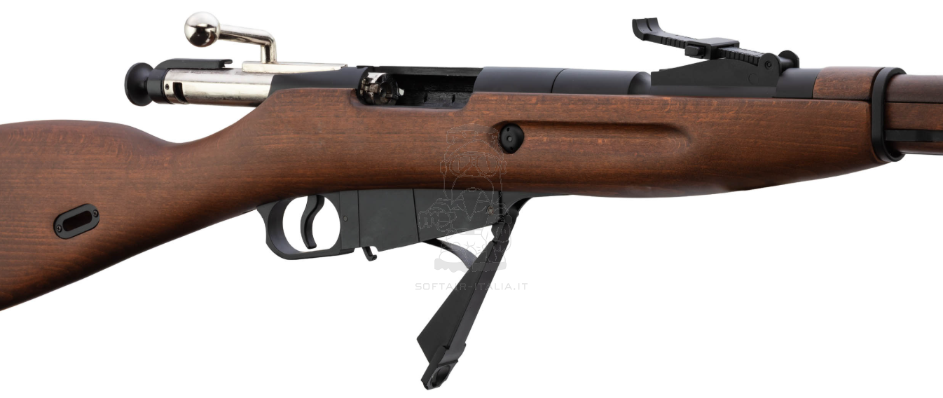 Mosin Nagant M1891.30 Shell (K98) Ejecting Full Wood & Metal Spring Power Sniper Rifle by Double Bell