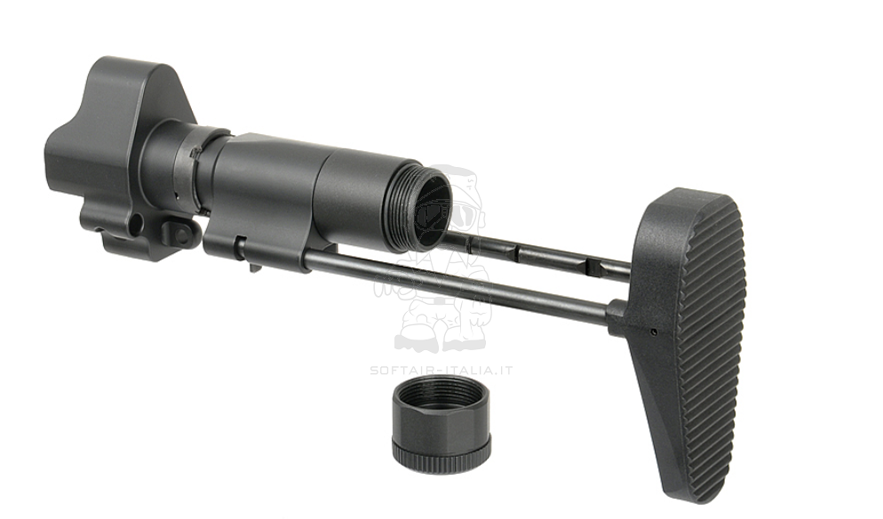 MP5 PDW Retractable Stock w. Battery Compartment Calcio Telescopico con Vano Batteria by Cyma