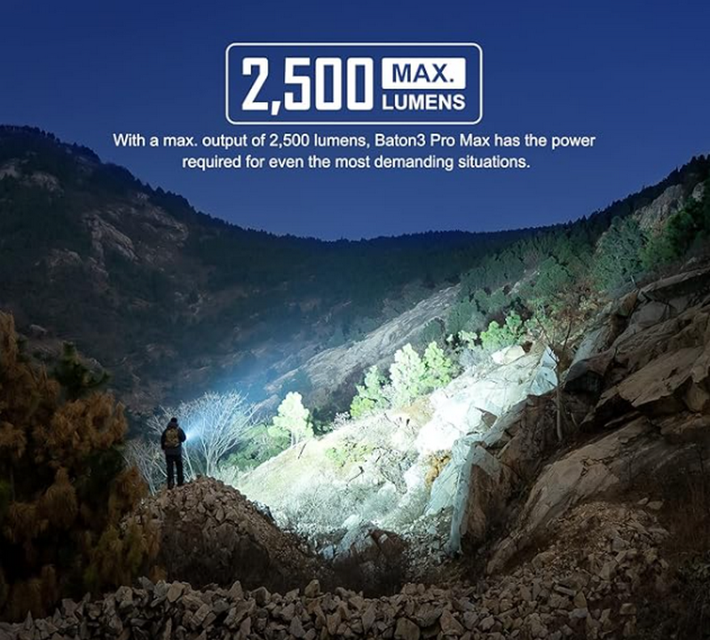 Olight BATON 3 Pro Max 2500 Lumen Flashlight  Green Version by Olight