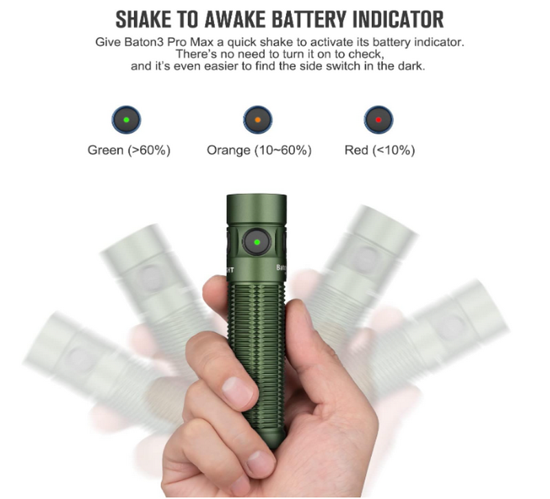 Olight BATON 3 Pro Max 2500 Lumen Flashlight  Green Version by Olight