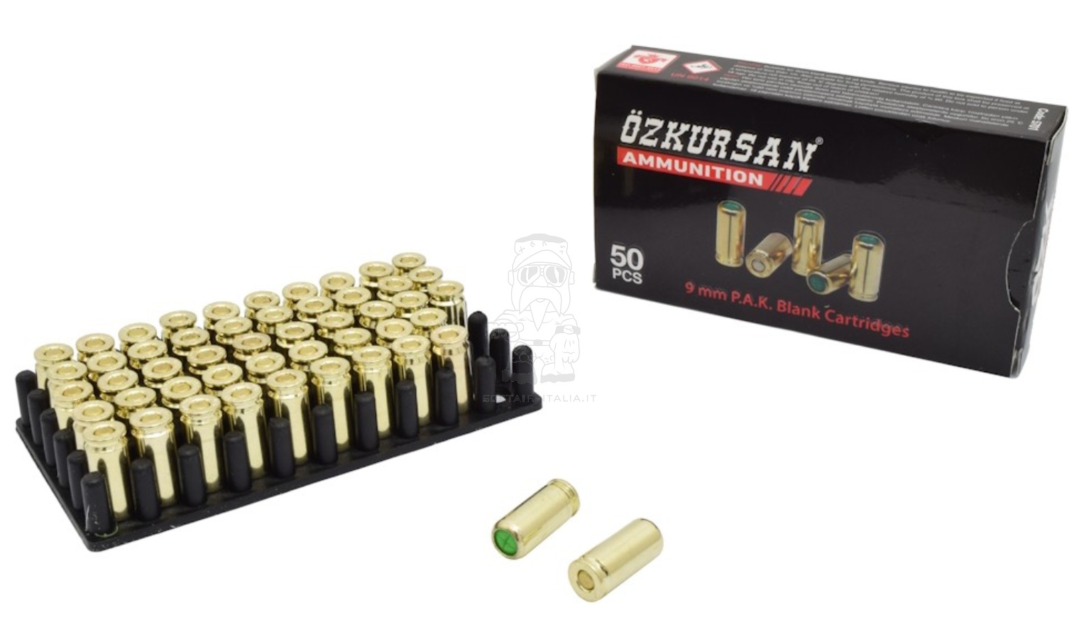 Ozkursan Blank Cartridges Cartucce a Salve 9mm P.A.K.  50pcs by Ozkursan Ammunition