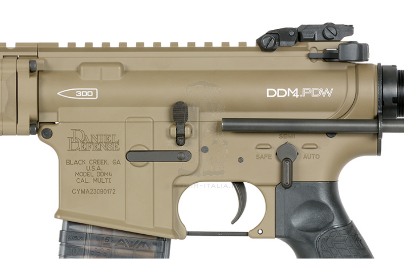 PDW SBR Daniel Defense DDM4 EShooter ETU Kestrel Mosfet FDE Flat Dark Earth Desert Tan AEG by EMG > Cyma Platinum