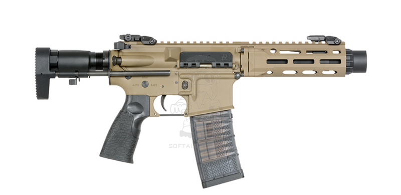 PDW SBR Daniel Defense DDM4 EShooter ETU Kestrel Mosfet FDE Flat Dark Earth Desert Tan AEG by EMG > Cyma Platinum