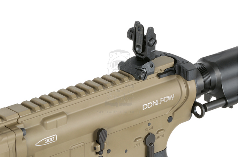 PDW SBR Daniel Defense DDM4 EShooter ETU Kestrel Mosfet FDE Flat Dark Earth Desert Tan AEG by EMG > Cyma Platinum