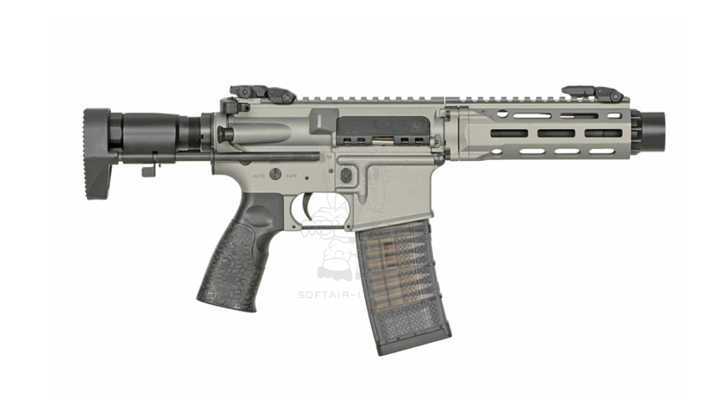 PDW SBR Daniel Defense DDM4 EShooter ETU Kestrel Mosfet Grey Version AEG by Cyma Platinum EMG