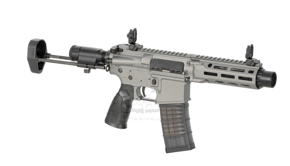 PDW SBR Daniel Defense DDM4 EShooter ETU Kestrel Mosfet Grey Version AEG by Cyma Platinum EMG