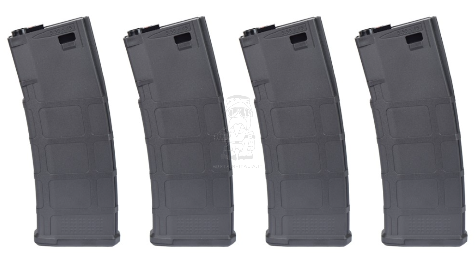 Poseidon M4 - AR15 Mid Cap 220bb Set 4 Caricatori Monofilari by Poseidon