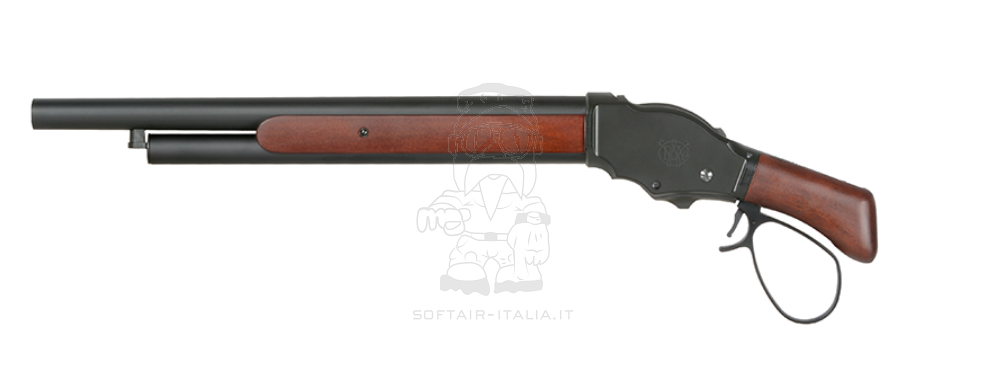 S&T M1870 Long Sawed Off Lever Action Gas Power Shotgun Full Wood & Metal by S&T