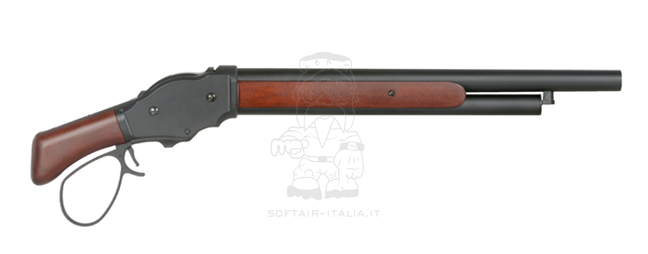 S&T M1870 Long Sawed Off Lever Action Gas Power Shotgun Full Wood & Metal by S&T