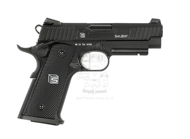 SAI Salient Arms International EMG 1911 "Compact" Durable Aluminum GBB Gas Blow Back Airsoft Pistol by SAI EMG > Double Bell