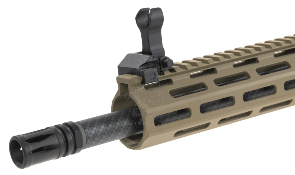 Saigo Defense GURE Carbon Fiber Style Finish Metal Handguard AEG Tan Version by Saigo Defense