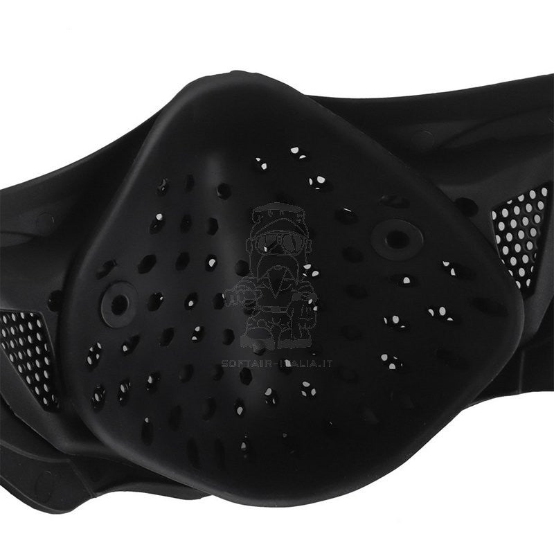 Scorpion Mortal Combat Half Mask BK Black Maschera Protettiva Nera by Wosport.