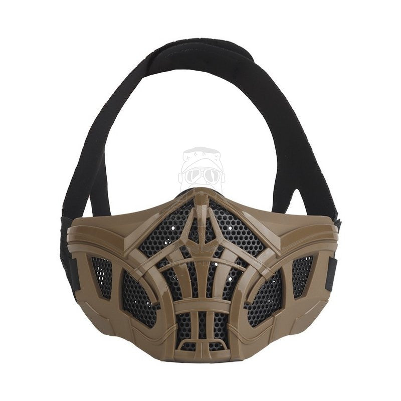 Scorpion Mortal Combat Half Mask Tan Dark Earth Maschera Protettiva by Wosport.
