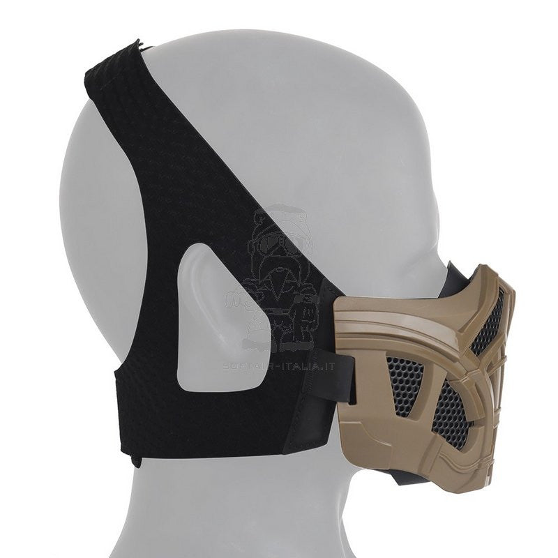 Scorpion Mortal Combat Half Mask Tan Dark Earth Maschera Protettiva by Wosport.